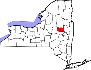 Map of New York highlighting Fulton County