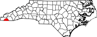 State map highlighting Clay County