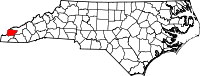 State map highlighting Graham County