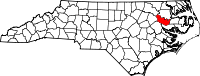 State map highlighting Martin County