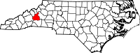 State map highlighting McDowell County