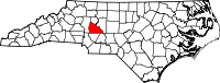 State map highlighting Rowan County