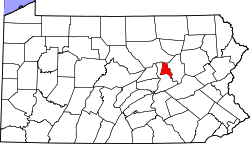 State map highlighting Montour County