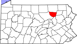 State map highlighting Sullivan County