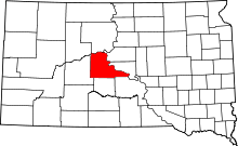 State map highlighting Stanley County