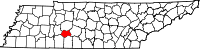 Map of Tennessee highlighting Lewis County