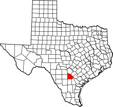 State map highlighting Atascosa County