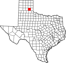 State map highlighting Donley County