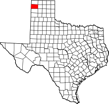 State map highlighting Hartley County