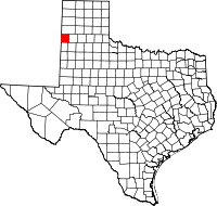 State map highlighting Parmer County