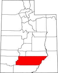 State map highlighting Garfield County