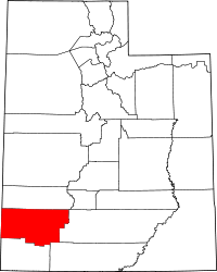 State map highlighting Iron County