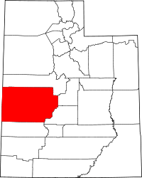 State map highlighting Millard County