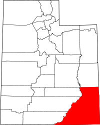 State map highlighting San Juan County