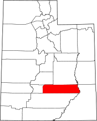 State map highlighting Wayne County