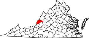 State map highlighting Alleghany County