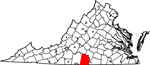 State map highlighting Halifax County