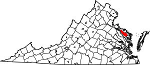 State map highlighting Richmond County