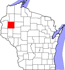 State map highlighting Barron County