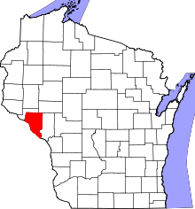 State map highlighting Buffalo County