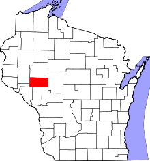 State map highlighting Eau Claire County