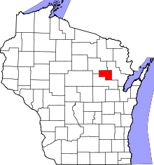 State map highlighting Menominee County