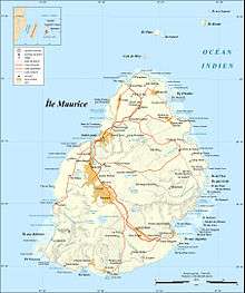 Mauritius is an island roughly 20 miles in diameter, about 500 miles east southeast of Madagascar. Its built up areas are in its northwest. Grand Port is a bay protected by reefs.