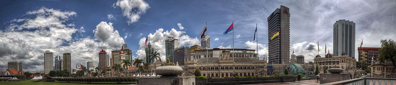 Panorama of buildings around the Merdeka Square