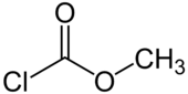 Skeletal formula of methyl chloroformate