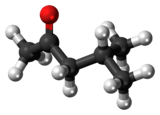 Ball-and-stick model of the methyl isobutyl ketone molecule