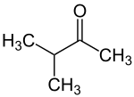 Structural formula of methyl isopropyl ketone