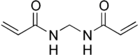 Skeletal formula of methylenebisacrylamide