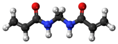 Ball-and-stick model of the methylenebisacrylamide model