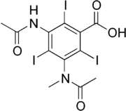 Skeletal formula of metrizoic acid