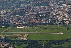 Aerial view of the airport