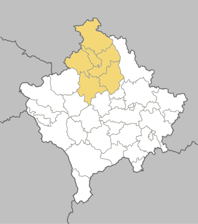 Mitrovica Region map.