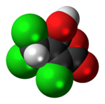 Space-filling model of the mutagen X molecule