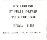 Receipt upon presentation of a MyMulti ticket