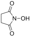 Skeletal formula of N-hydroxysuccinimide