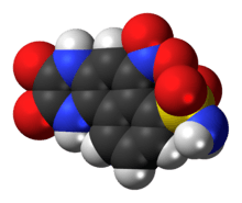 Space-filling model of the NBQX molecule