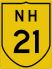 National Highway 21 marker