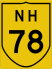 National Highway 78 marker