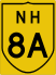 National Highway 8A marker