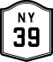 NYS Route 39 marker