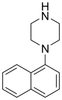 Skeletal formula of naphthylpiperazine