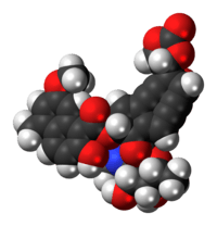 Space-filling model of the neocarzinostatin molecule