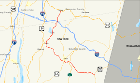 Map of New York State Route 203