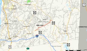 Map of New York State Route 216