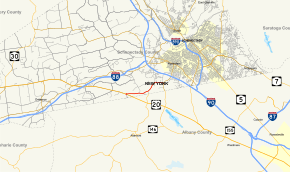 Map of New York State Route 406