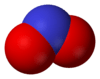 Space-filling model of the nitrite ion